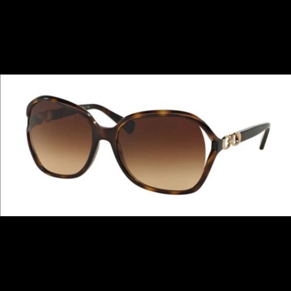 New w/Tag Coach Tortoise Kissing C Square Sunglasses with Case Below $195 Retail - Picture 4 of 5